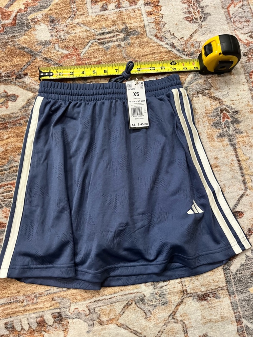 adidas Navy and White Athletic Skort - XS